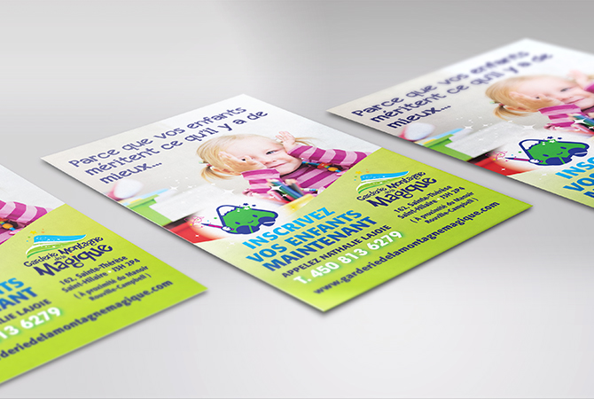 cartes professionnelles Garderie de la Montagne Magique
