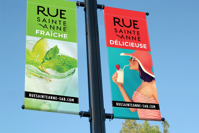 bannières de rue Rue Sainte-Anne
